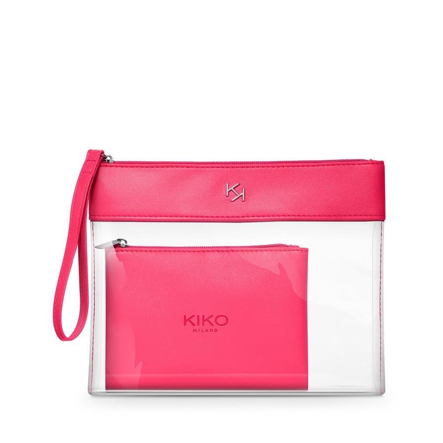 Transparent Beauty Case, 002 Fuchsia, medium