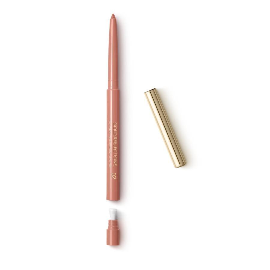 Gold Reflections 12H Wear Waterproof Lip Liner, 02 Glamorous Rose, large image number 2