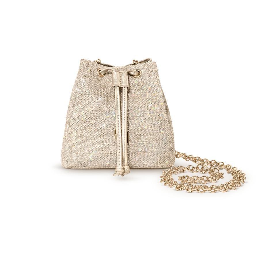 GOLD REFLECTIONS GLITTER POCHETTE, 9001_001, large image number 0