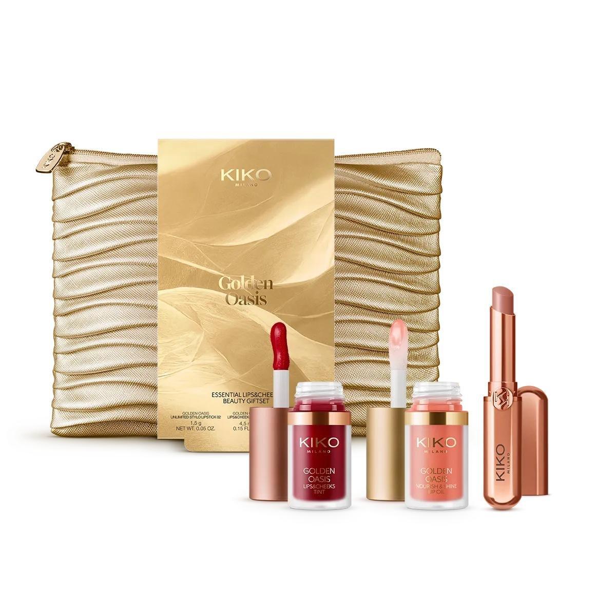 Golden Oasis Essential Lips and Cheeks Beauty Gift Set, 001, large image number 0