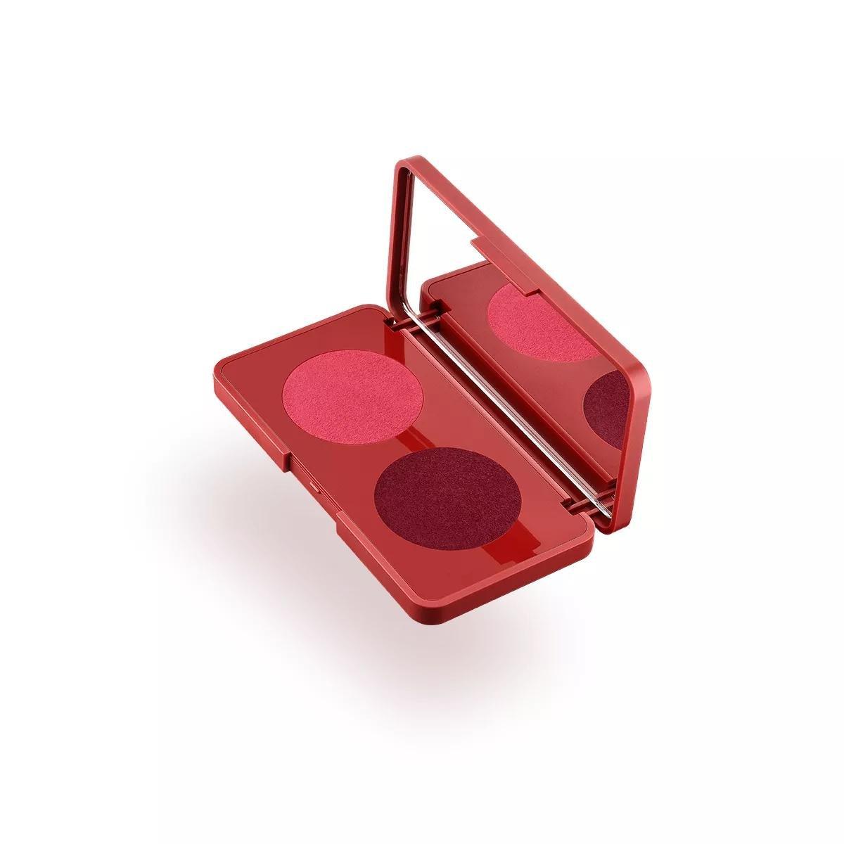 Emma Roberts X Kiko Milano Blush Buddies Lips + Cheeks Palette, 002 Cherry On Top, medium