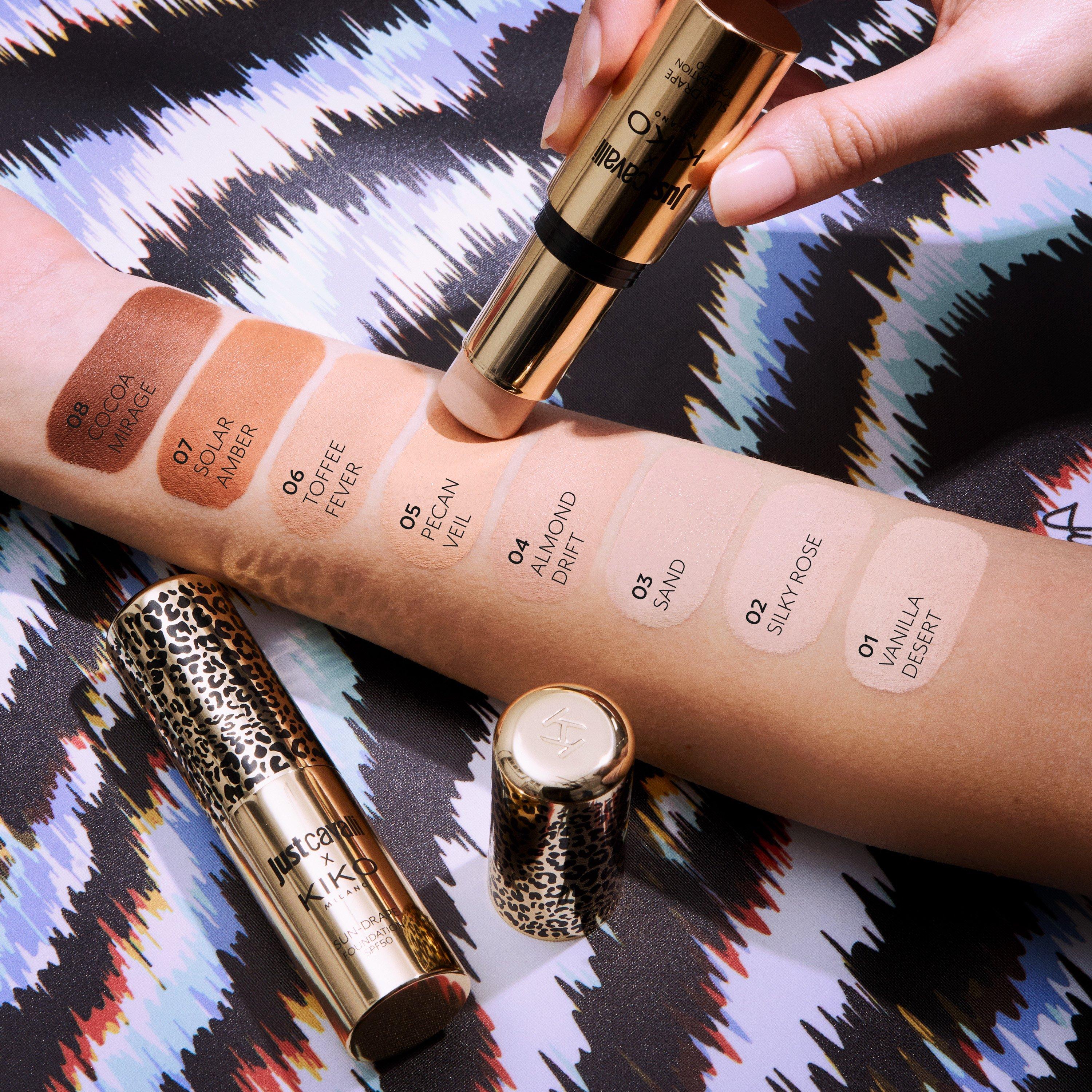 Just Cavalli x KIKO MILANO فاونديشن ستيك سان-دريب بعامل حماية SPF 50, 05 Pecan Veil, thumbnail