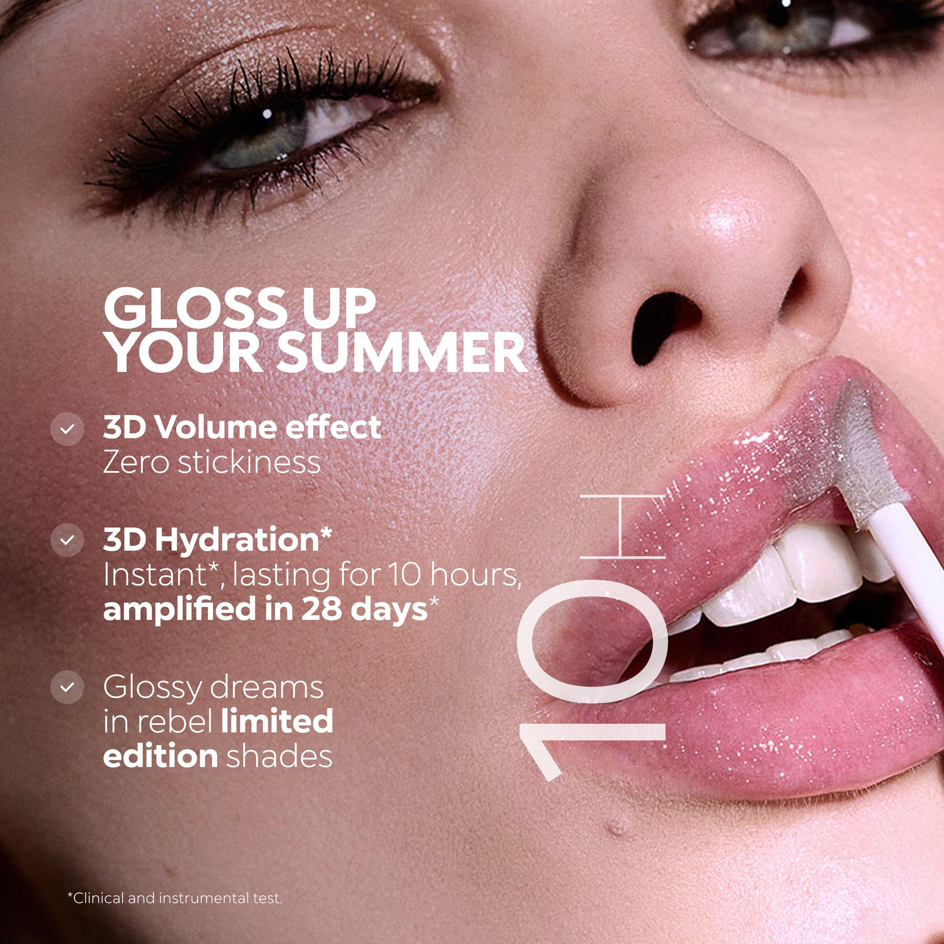 Just Cavalli X Kiko Milano 3D Hydra Lip Gloss Rebel Edition, 05 Sunset Groove, thumbnail