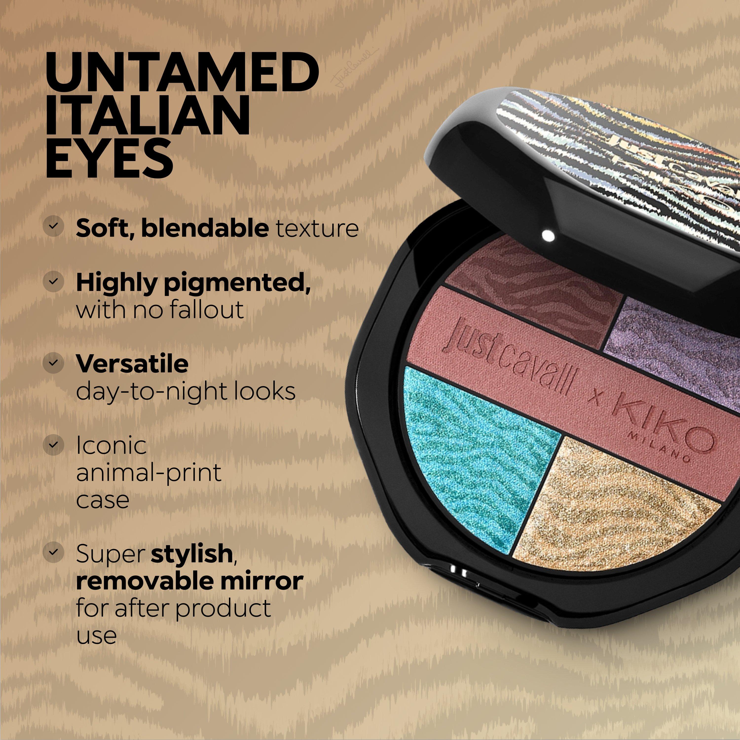 Just Cavalli x KIKO MILANO باليت ظلال العيون جيز وورد روب, 001, thumbnail