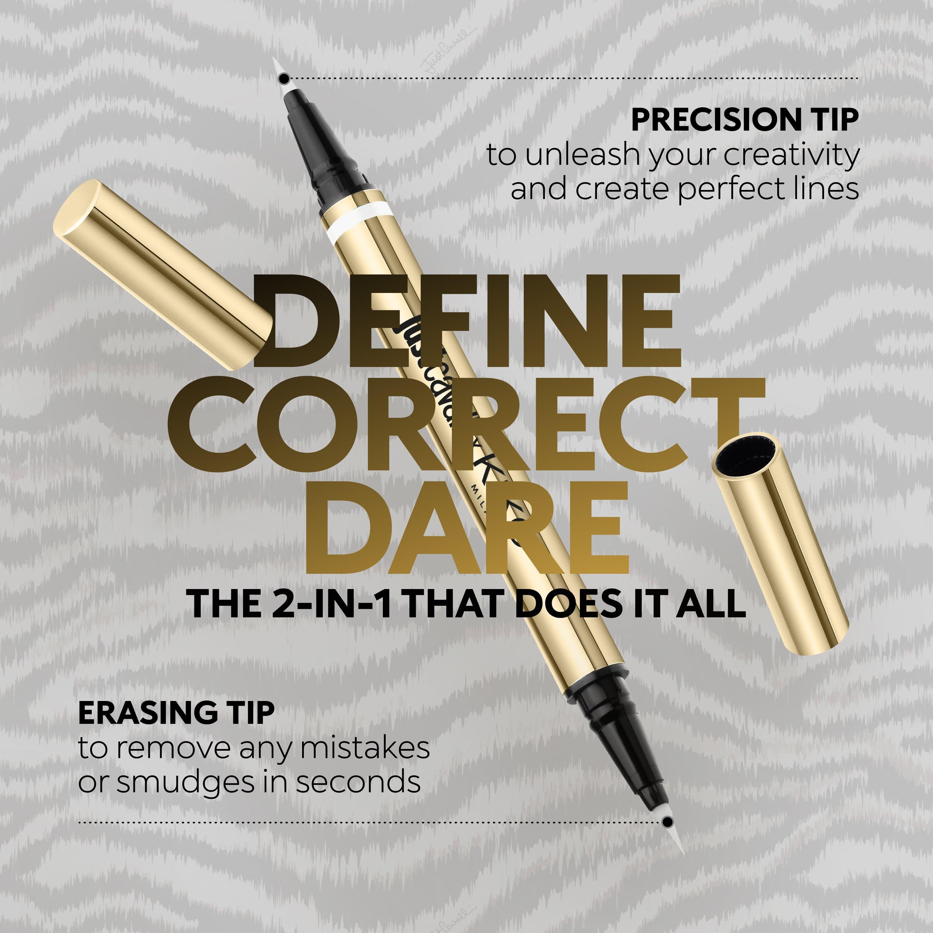 Just Cavalli X Kiko Milano No Fear To Dare Eyemarker & Eraser, WOMEN, 03 Blackout Night, thumbnail