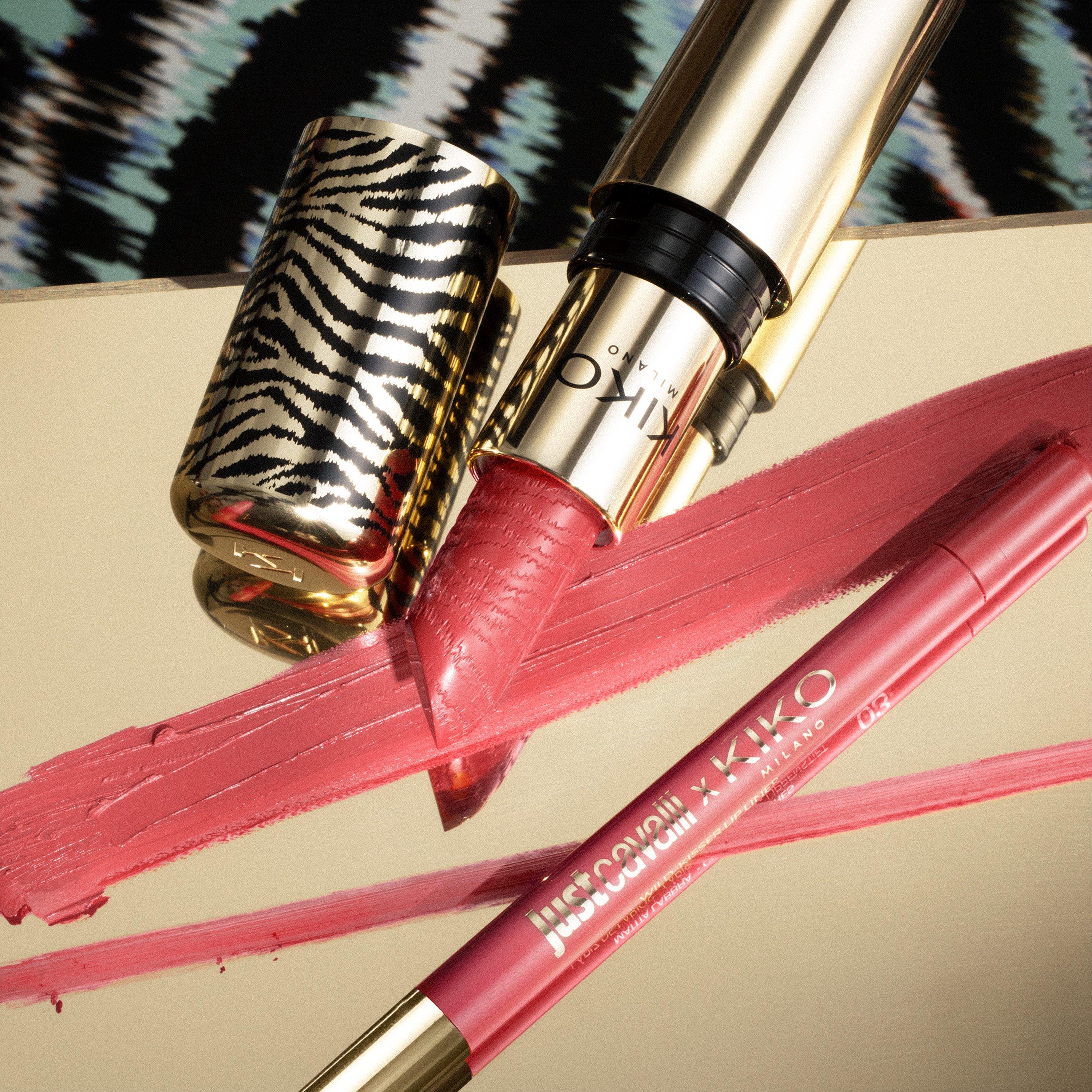 Just Cavalli x KIKO MILANO أحمر شفاه وايلد-كيسر بعامل حماية SPF 30, 01 Rebel Mauve, thumbnail