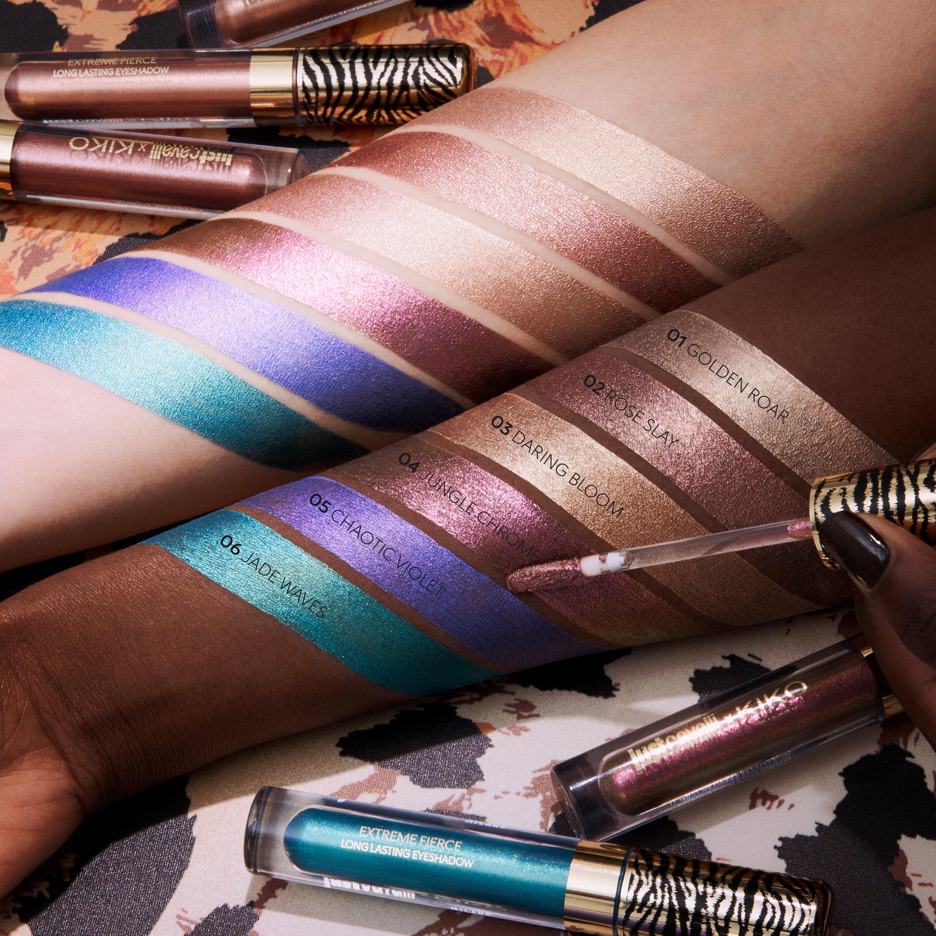 Just Cavalli X Kiko Milano Extreme Fierce Long Lasting Eyeshadow, WOMEN, 02 Rose Slay, thumbnail