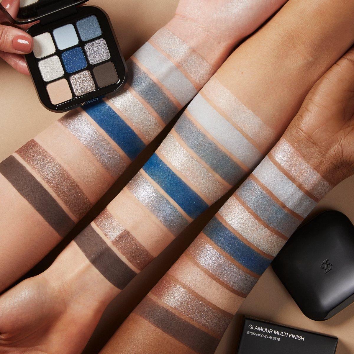 Glamour Multi Finish Eyeshadow Palette, 05 Blue Variations, large image number 2