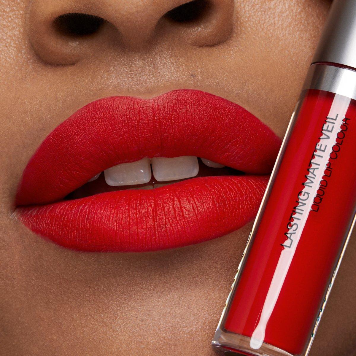 Lasting Matte Veil Liquid Lip Colour, 13 Cherry Red, large