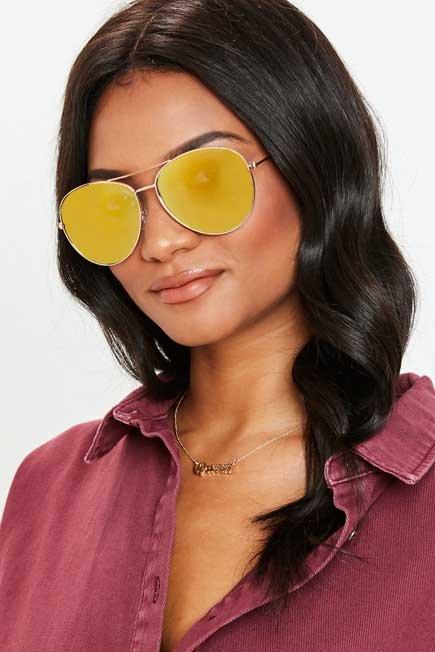 Reflective Coloured Lens Sunglasses, Women, , large image number 0