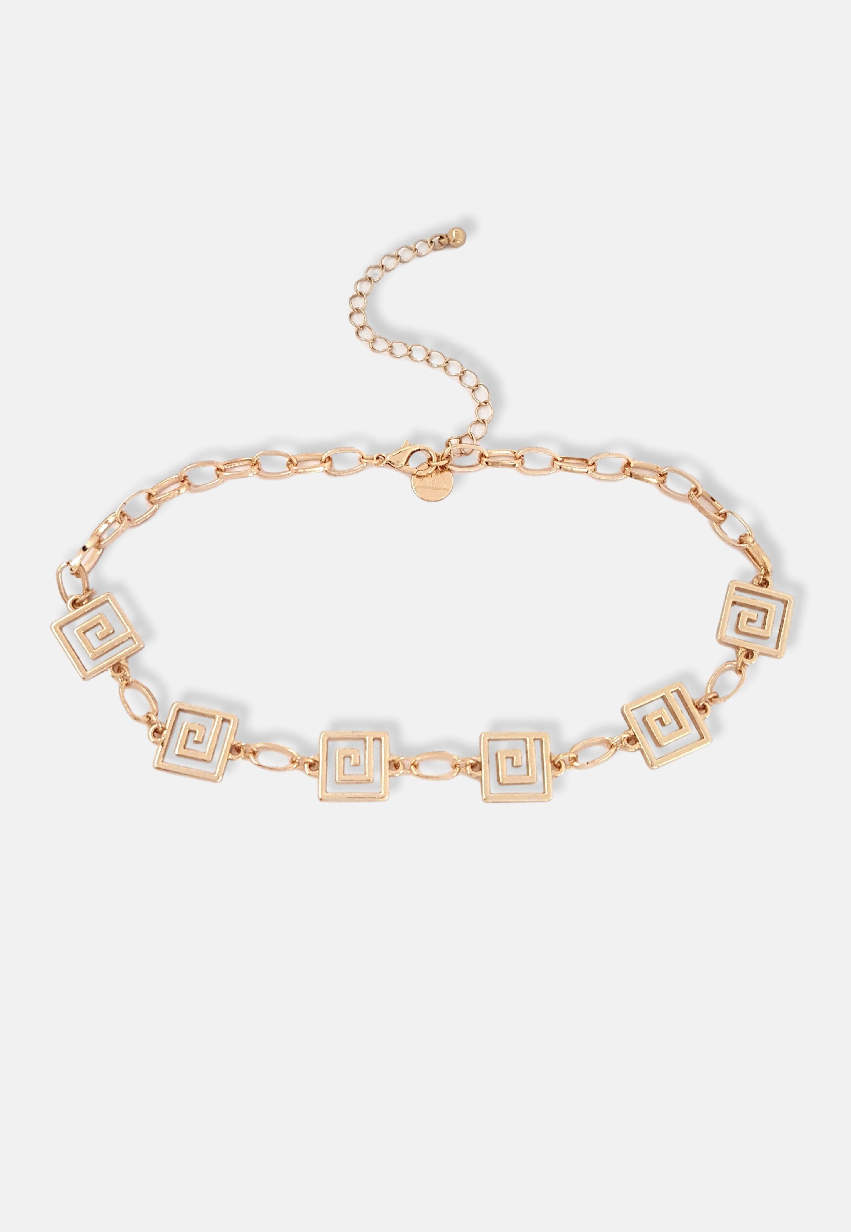 Gold Geo Cutout Choker, Women, , large image number 0
