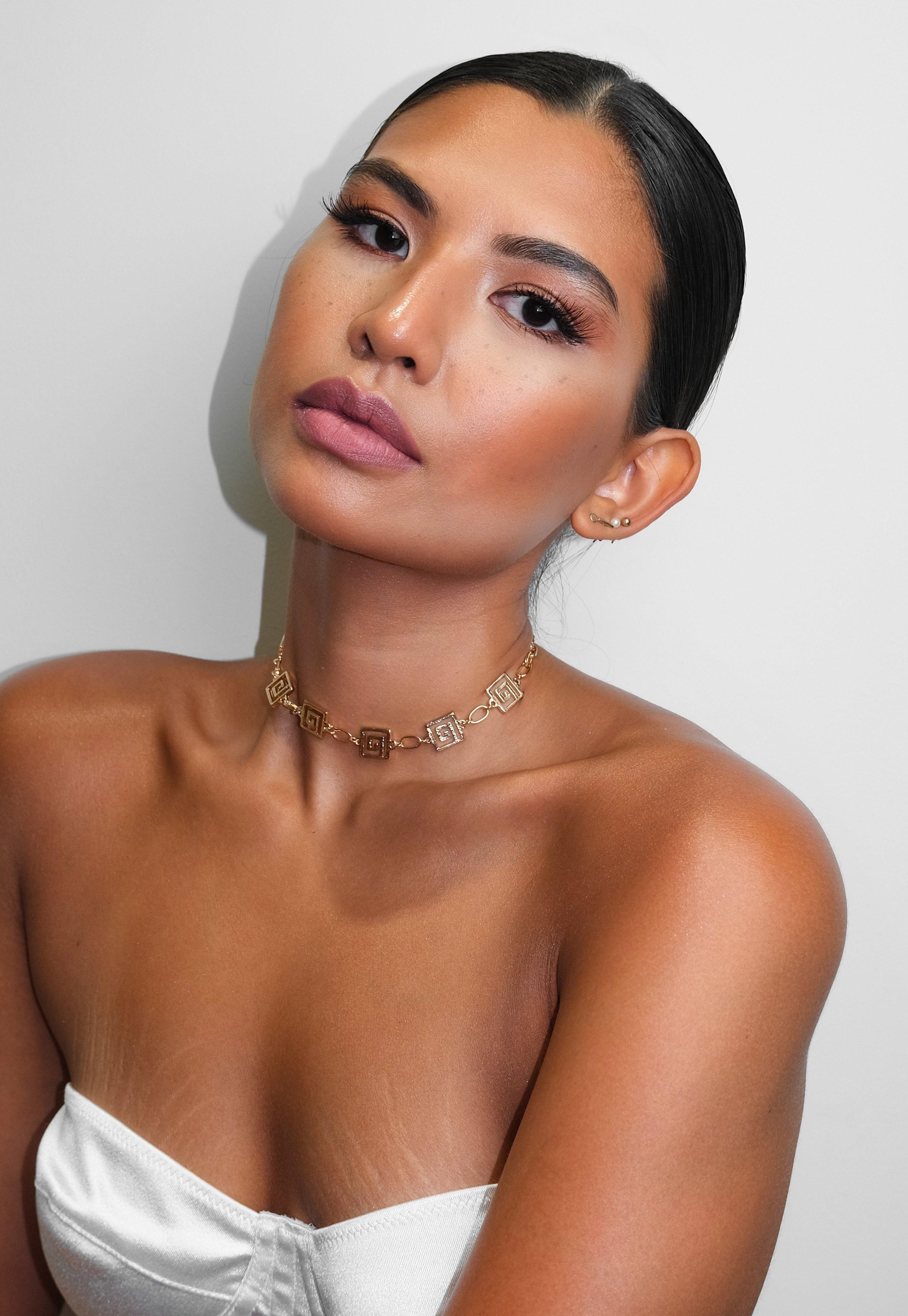 Gold Geo Cutout Choker, Women, , large image number 1