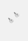 Missguided - Silver Silver Look Cubic Zirconia Heart Stud Earrings