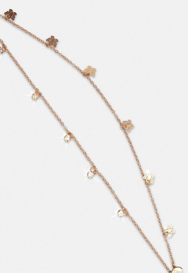 Gold Gold Look Butterfly Anklet, , large image number 2