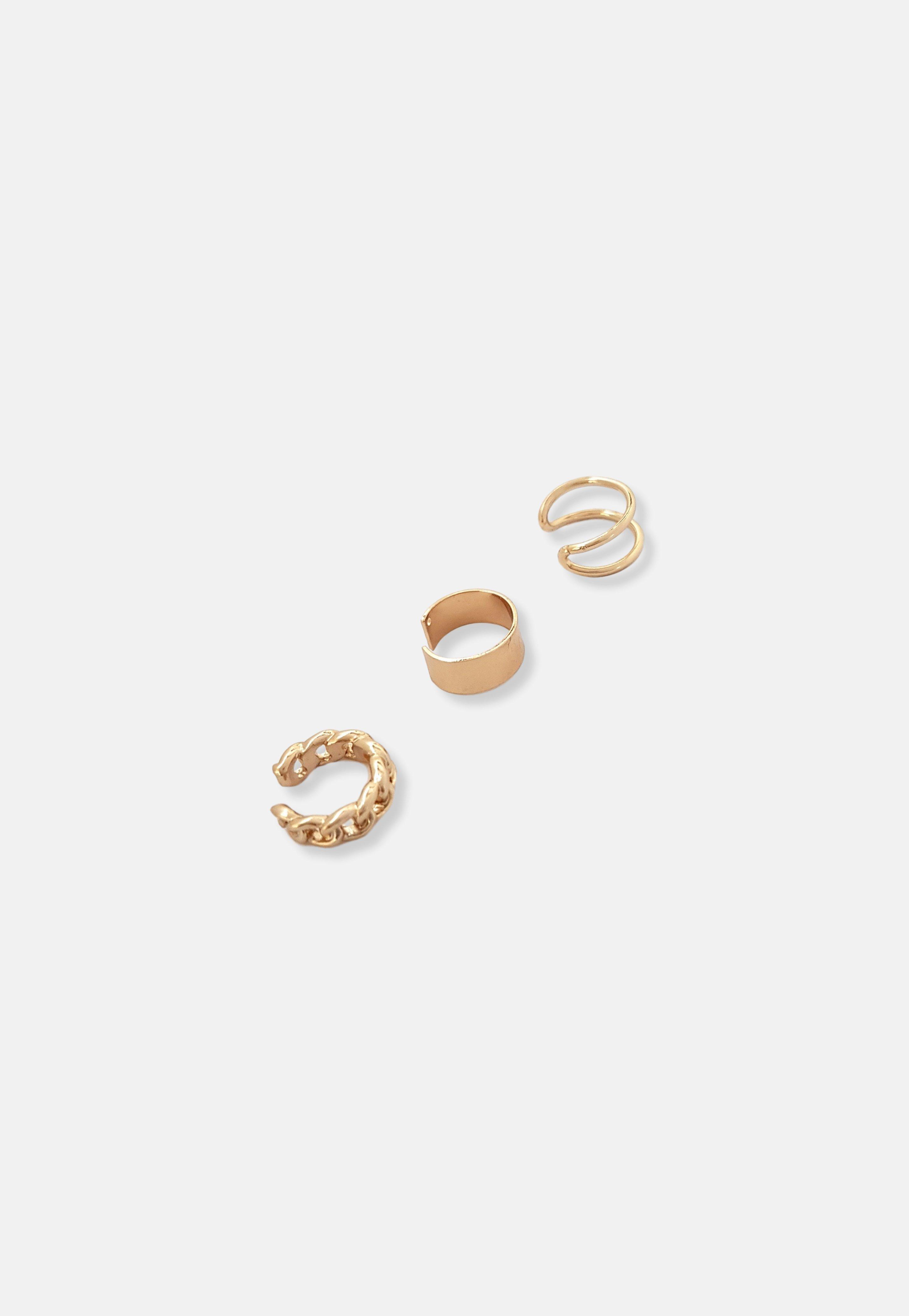 Gold Ear Cuff Set With Strass, Women, , large image number 2