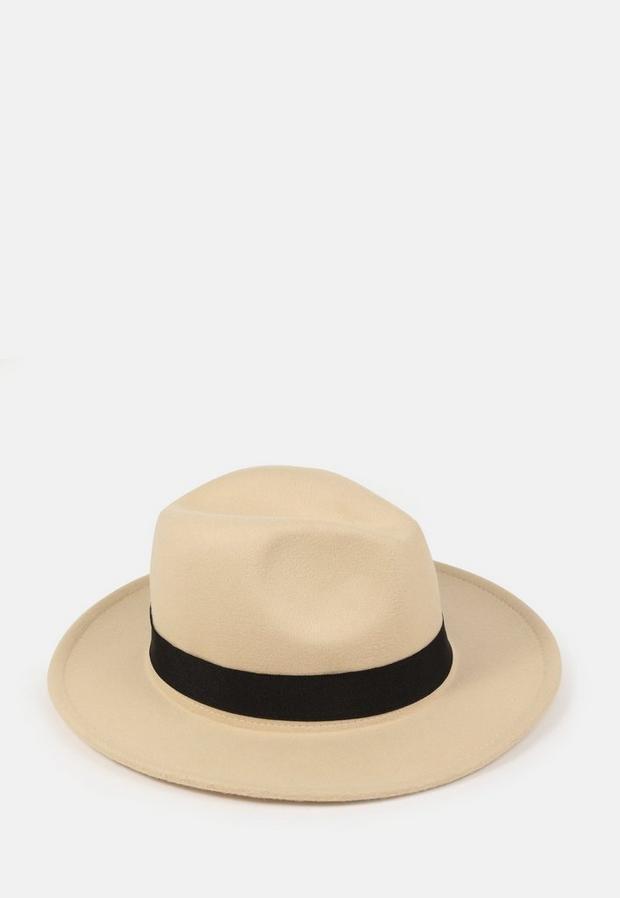 Cream Fedora Hat, , large image number 0
