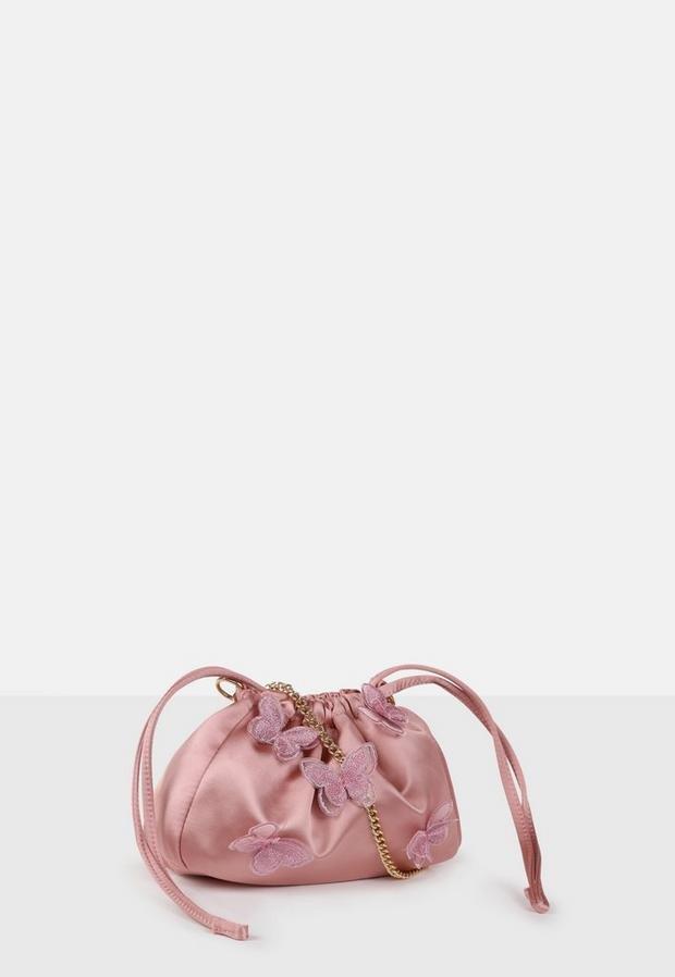 Pink Butterfly Applique Bag, Women, , large image number 2