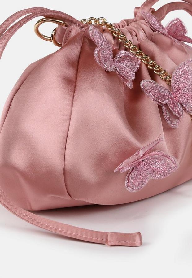 Pink Butterfly Applique Bag, Women, , large image number 3