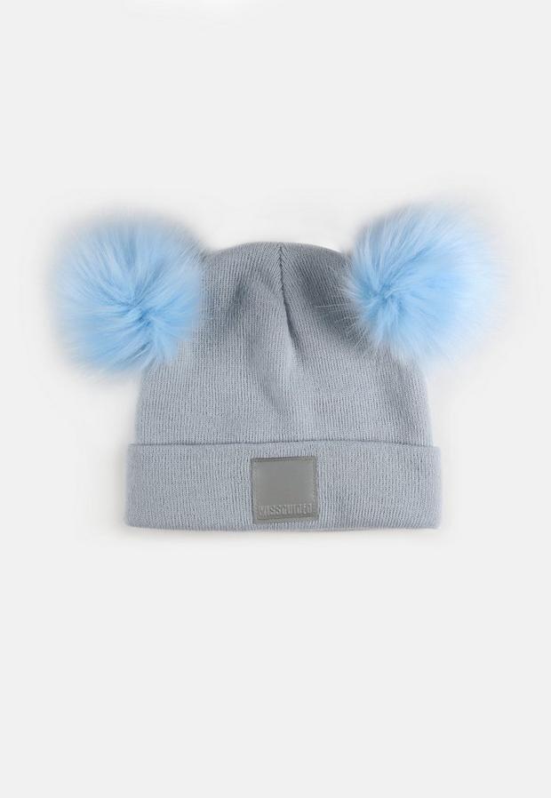 Blue Missguided Ski Pom Pom Hat, Women, , large image number 0