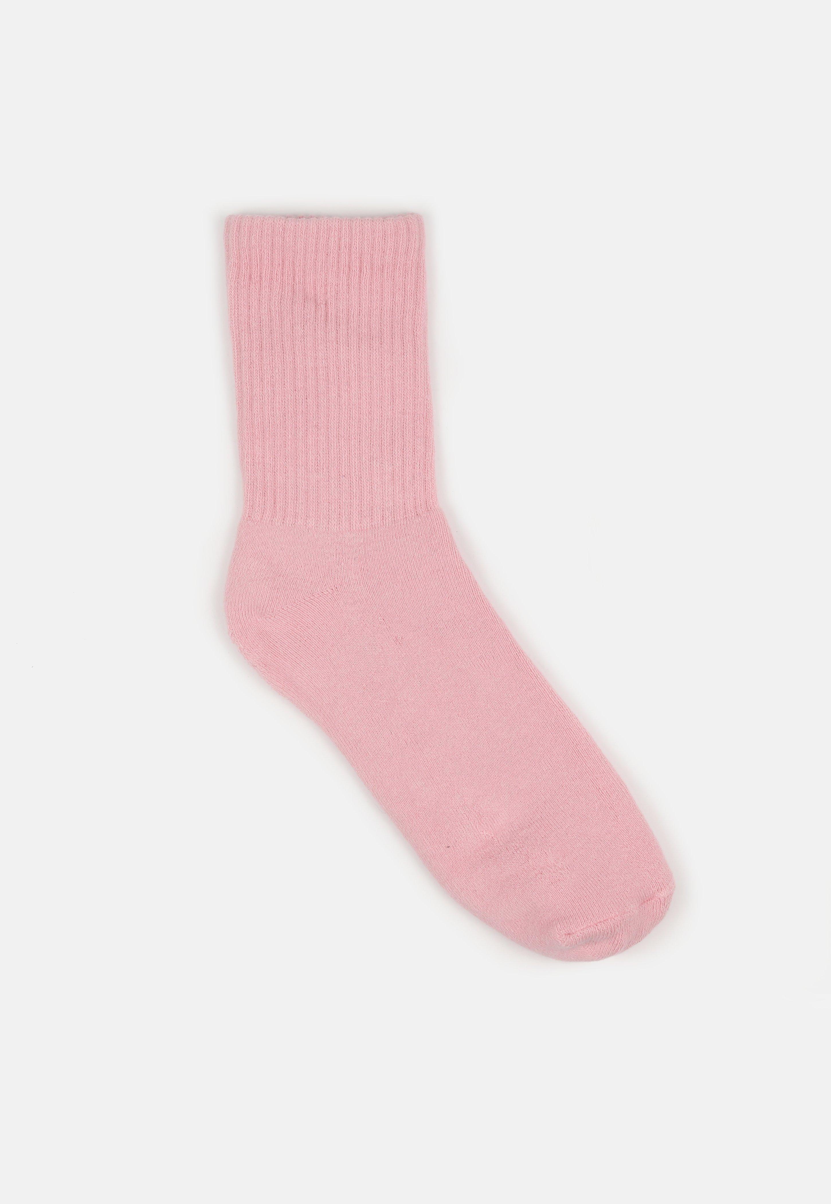Baby Pink Plain Ski Socks, Women, , large image number 1