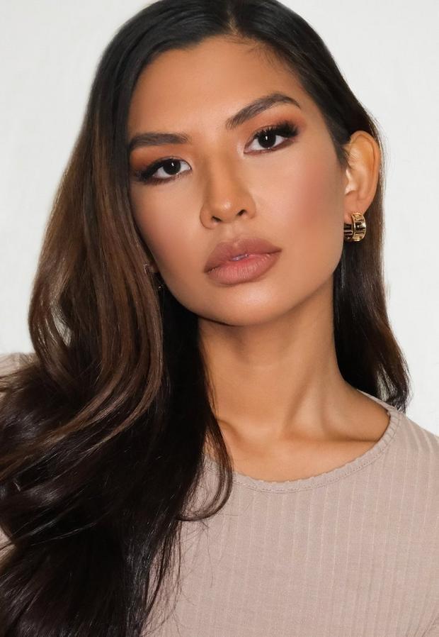 Gold Look Scroll Mini Hoop Earrings, , large image number 0