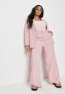 Missguided - Pink Plus Size Co Ord Skinny Classic Tailored Blazer, Women