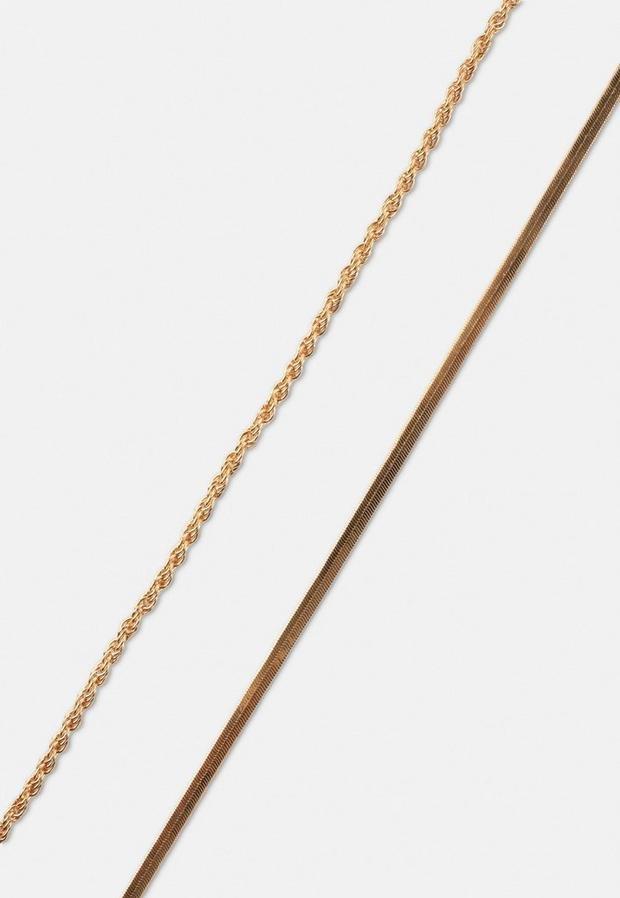 Gold Look Snake And Twist Chain Necklaces 2 Pack, Women, , large image number 2