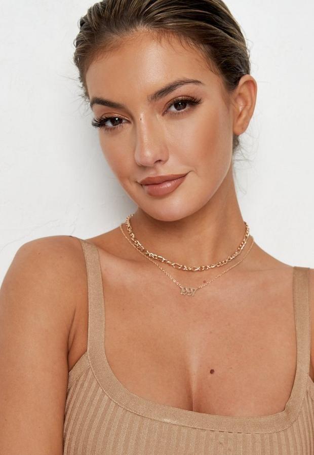 Gold Look 1997 Gothic Year Necklaces 2 Pack, Women, , large image number 1