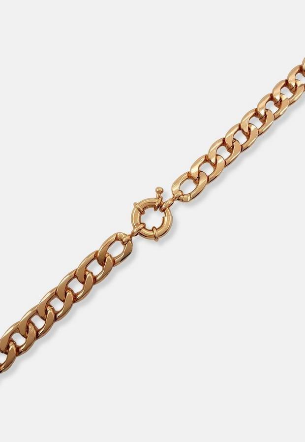 Gold Look Spring Clasp Chain Necklace, Women, , large image number 1