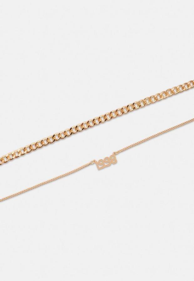 Gold Look 1998 Chain Anklet 2 Pack, Women, , large image number 2