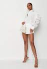 Missguided - White Broderie Mini Shorts, Women