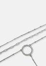 Missguided - Silver Look Thin Chain Drop Necklace, Women