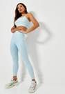 Missguided - Blue Co Ord Washed Rib High Waisted Leggings