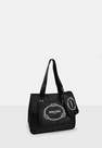 Missguided - Black Black Branded Rope Logo Print 3 In 1 Tote Bag