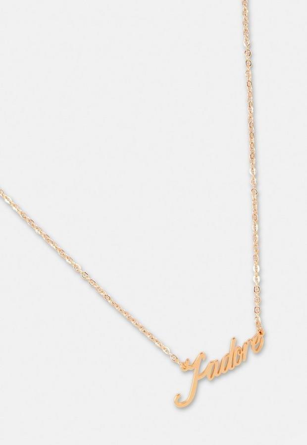 Gold Gold Look J'Adore Pendant Necklace, , large image number 2