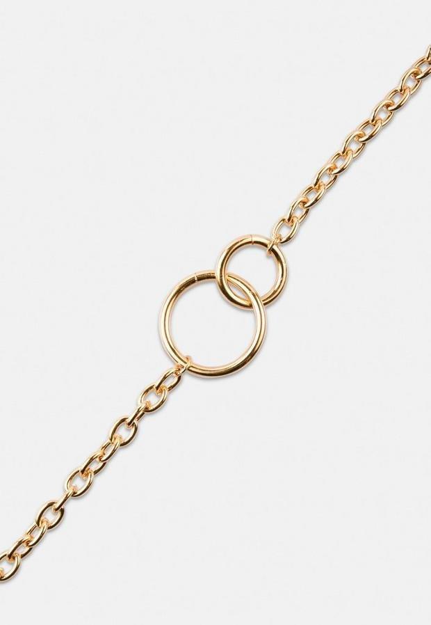 Gold Look Duo Link Chain Necklace, Women, , large image number 0