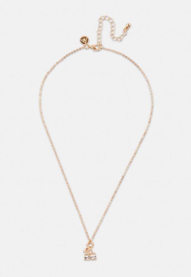 Gold Look Cherry Pendant Necklace, Women, , large image number 1