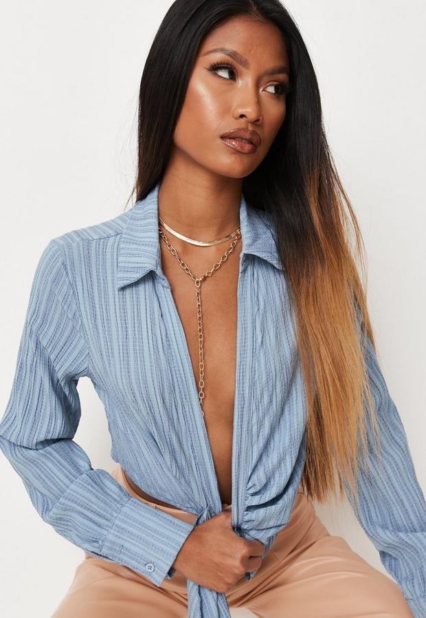 Gold Look Chain Drop Necklace, Women, , large image number 1