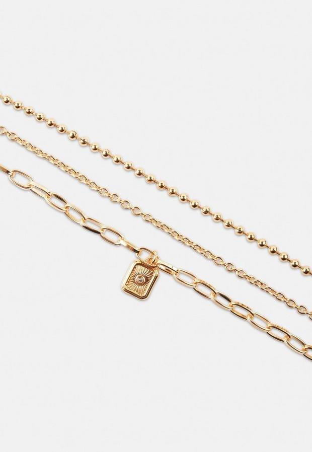 Gold Look Stone Tag Bracelet, Women, , large image number 2