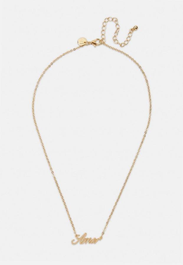 Gold Look Amor Pendant Necklace, Women, , large image number 0