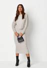 Missguided - Grey Recycled Grey Co Ord Seam Front Jumper