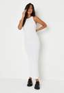 Missguided - White Re_Styld Rib Midaxi Dress, Women