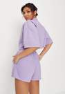 Missguided - Lilac Co Ord Linen Look Cropped Shirt, Women