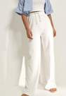 Missguided - White Co Ord Rib Wide Leg Trousers
