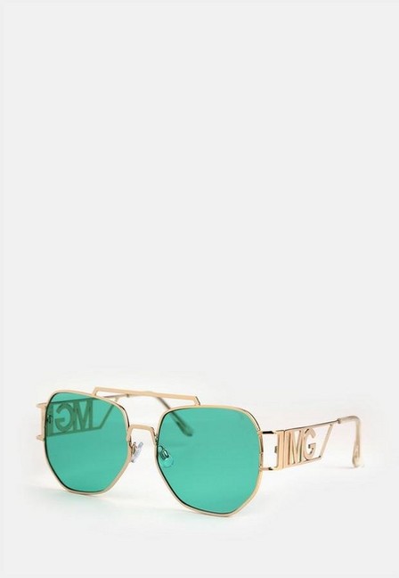 Missguided - Kahki Khaki Msgd Top Bar Oversized Sunglasses