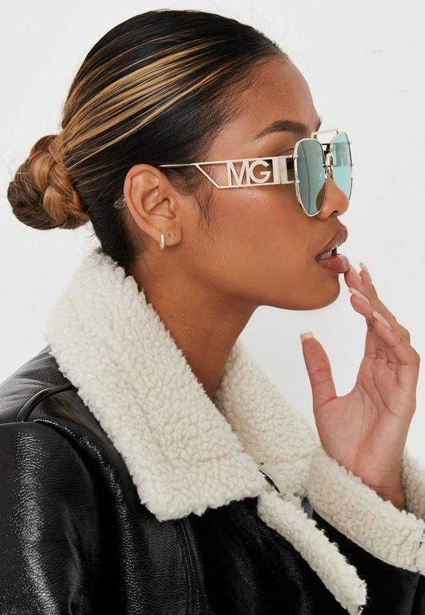 Kahki Khaki Msgd Top Bar Oversized Sunglasses, A101_30006, large image number 1