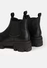 Missguided - Black Chunky Low Double Tab Chelsea Boots