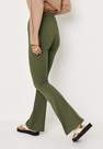 Missguided - Green Green Cross Waistband Flared Trousers