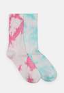 Missguided - Pink And Blue Tie Dye MG Embroidered Socks 2 Pack, Women