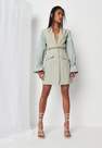Missguided - Sage Delaney Childs Edit Tie Sleeve Tailored Blazer Mini Dress, Women